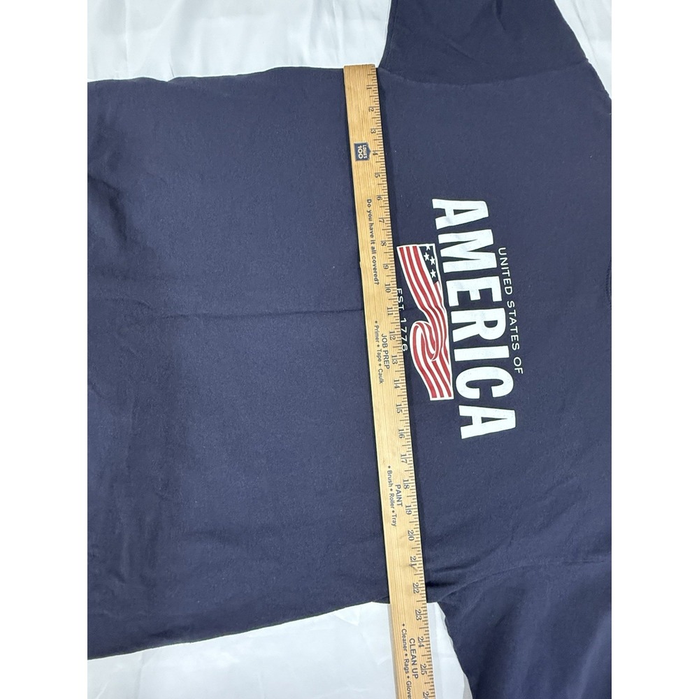 Anvil Apparel T Shirt XL Blue‎ Short Sleeve Crew Neck America Patriotic Cotton - Picture 8 of 12